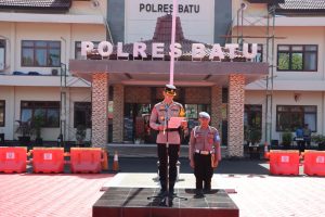 POLRES BATU gelar APEL BESAR KESIAPAN PAM PEMILU TAHUN 2024