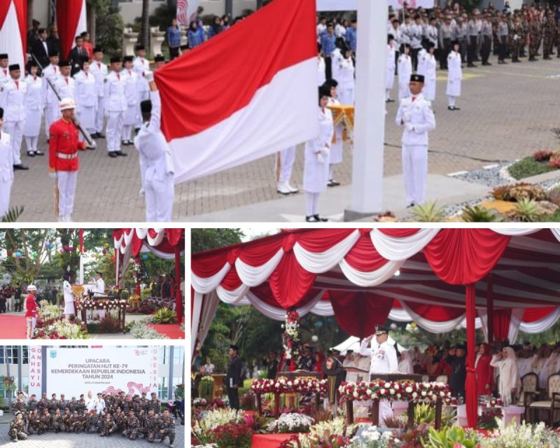 Penuh Khidmat Upacara Pengibaran Bendera HUT ke- 79 RI di Kota Batu