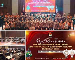 KPU Kota Batu Rapat Pleno Tebuka Rekapitulasi dan Penetapan DPT