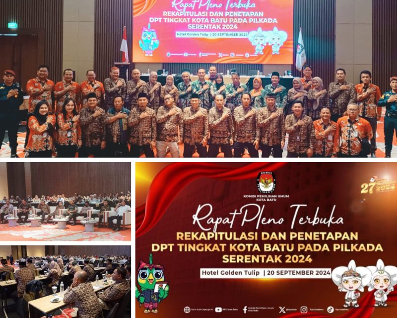 KPU Kota Batu Rapat Pleno Tebuka Rekapitulasi dan Penetapan DPT