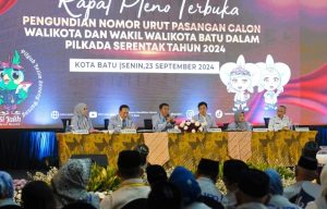 KPU Tetapkan Nomor Undian Tiga Paslon Pilkada Kota Batu
