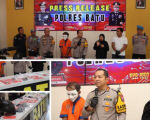 Kurang Dari 12 Jam Polres Batu Tangkap Pelaku Penembakan