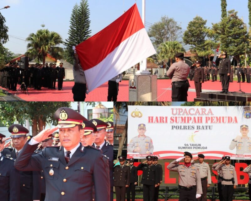 Polres Batu Maju Bersama Indonesia Raya Dalam Sumpah pemuda