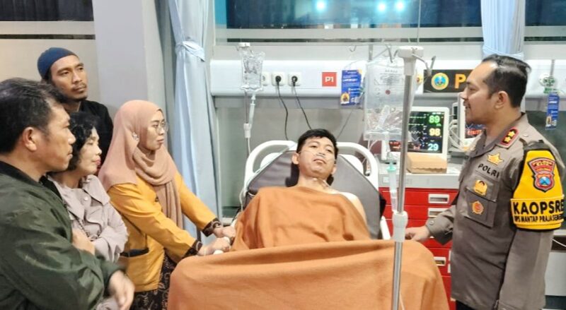 Kapolres Batu Menanggung Biaya Perawatan dan Operasi Pedagang Bakso