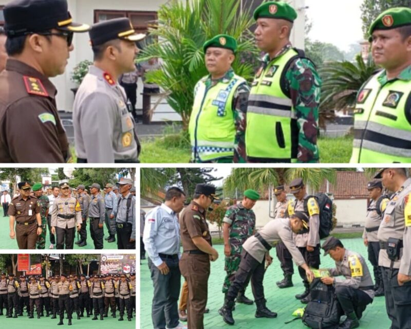 Polres Batu Gelar Apel Pengamanan di TPS