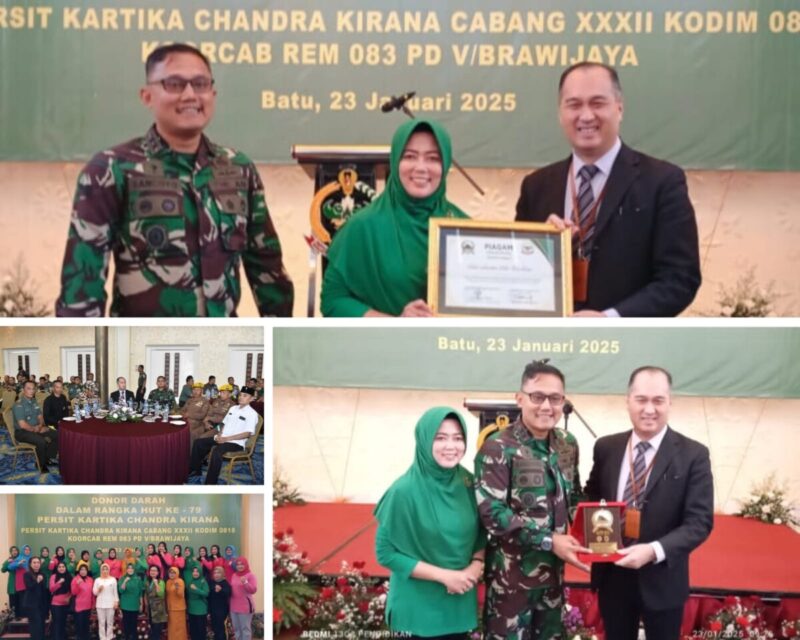 Dalam Rangka HUT ke-79 Persit Chandra Kirana Gelar Donor Darah