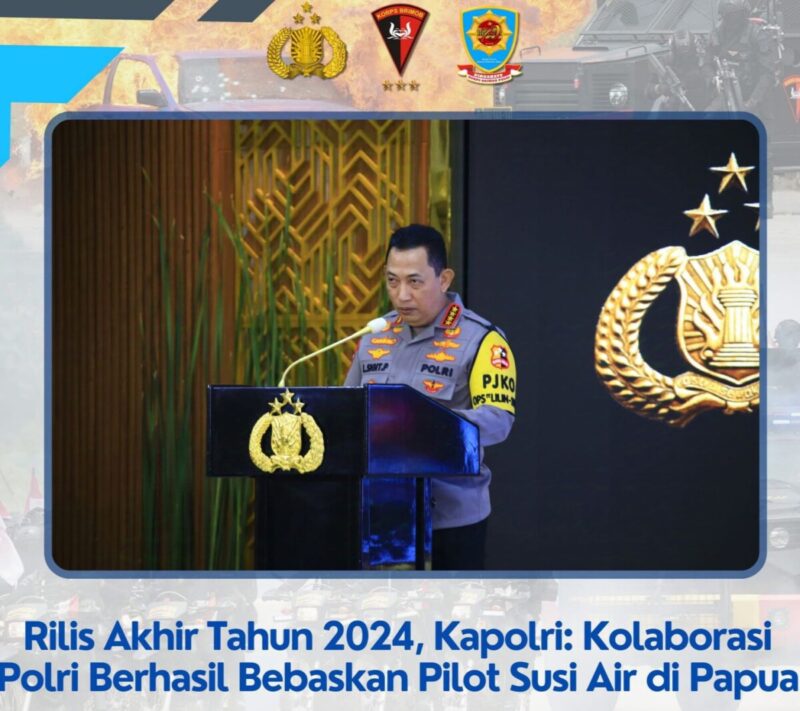 Kapolri Rilis Penutup Tahun 2024,Sukses Bebaskan Pilot Susi Air di Papua