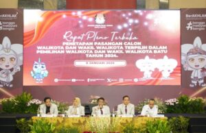 KPU Kota Batu Rapat Pleno,Penetapan Wali Kota dan Wakil Wali Kota Batu 2024
