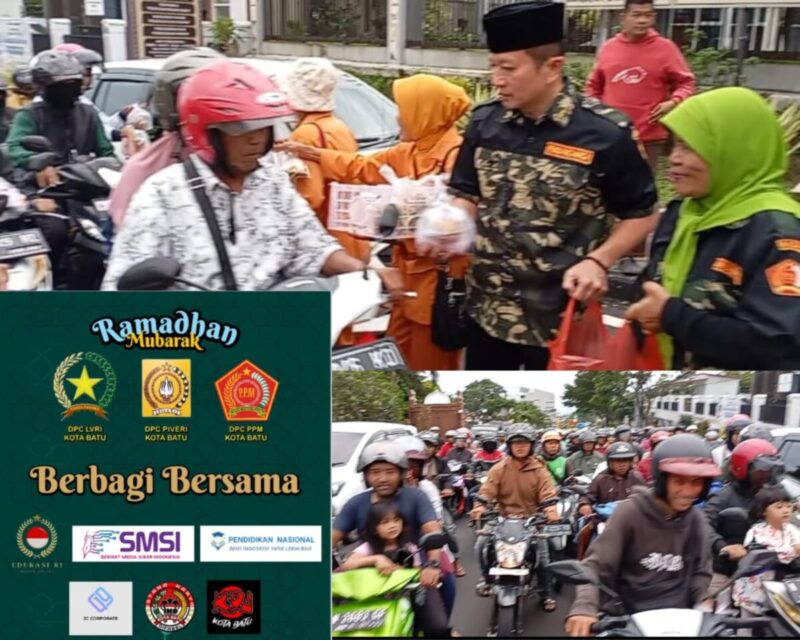 LVRI, PIVERI, PPM Bersama IKD, KPJ Serta SMSI Bagikan 1000 Bungkus Takjil