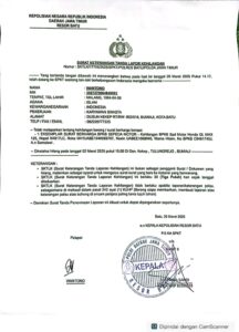 Berita Kehilangan Surat Berharga BPKB Sepeda Motor