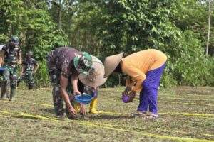 Warga Papua Bersama TNI Dukung Program Ketahanan Pangan