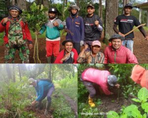 Pelestarian Alam,Warga Masyarakat Pandesari Tanam 2.000 Pohon