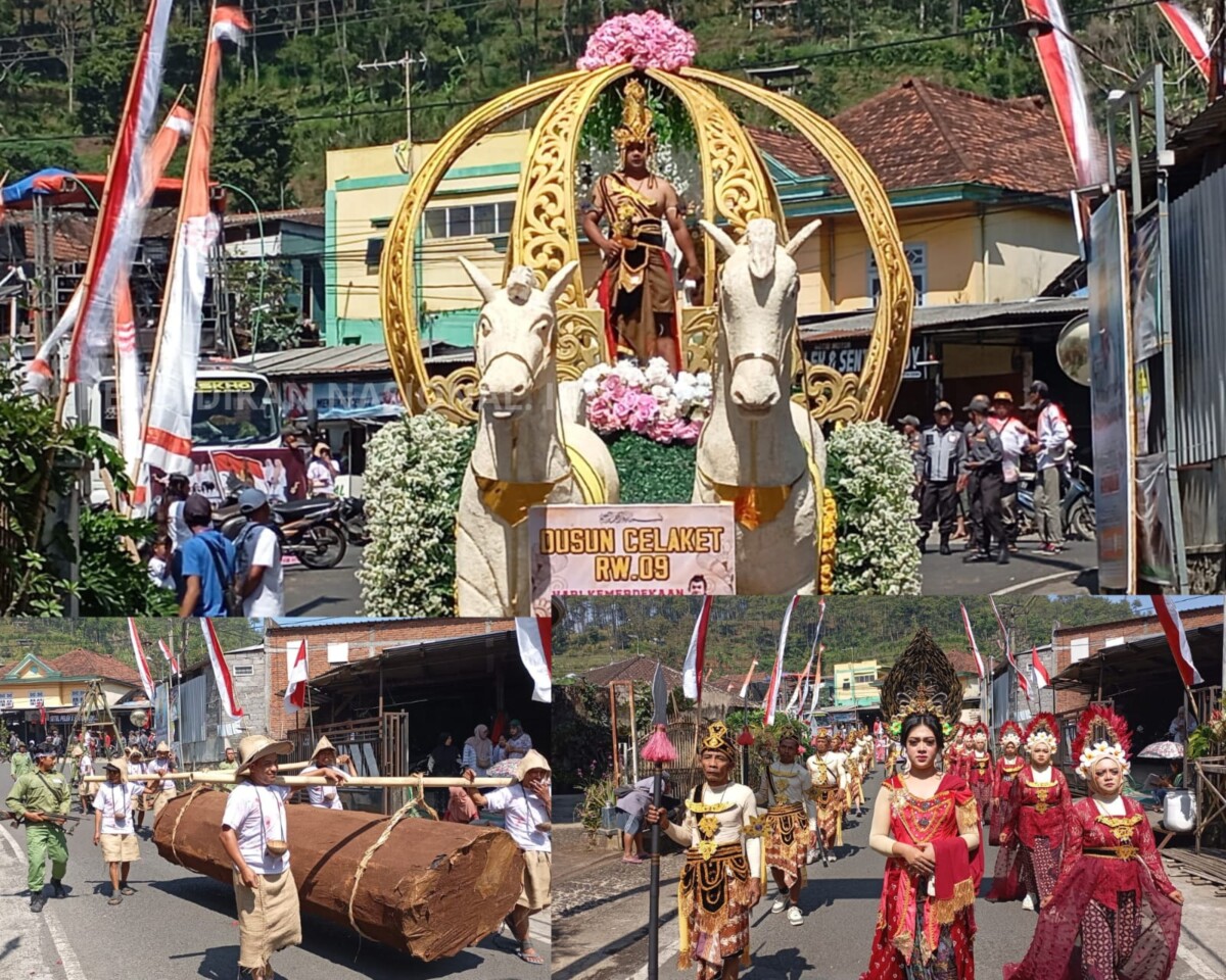 Peserta menampilkan budaya Jawa yaitu majapahit
