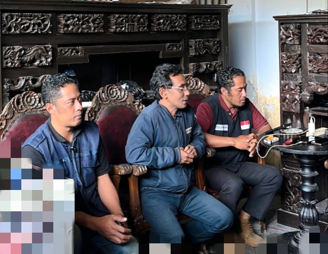 Pemilik media, Lingkarmedia.com dan pemilik media yang lainya saat memberikan pemaparan terkait TPS3R