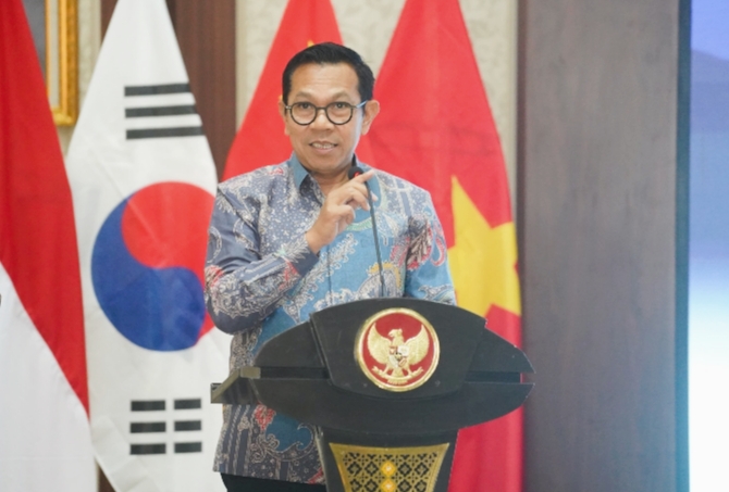 Wali Kota Batu, saat memberikan sambutanya 