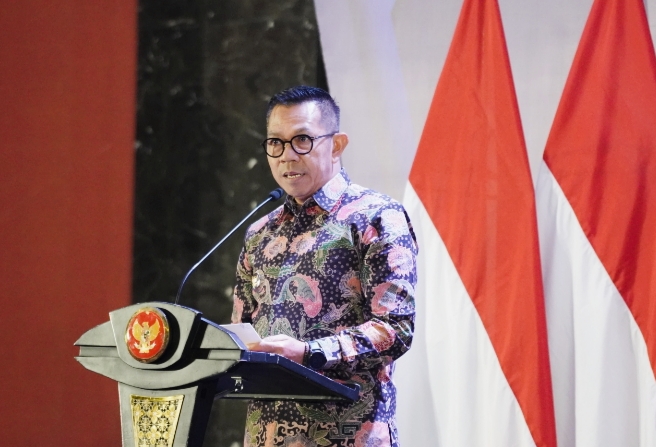 Wali Kota Batu, Saat memberikan sambutanya. 