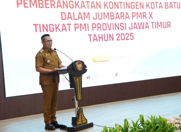 Wali Kota Batu Nurochman pesankan displin dan jaga nama daerah di Jumbara PMR Gresik
