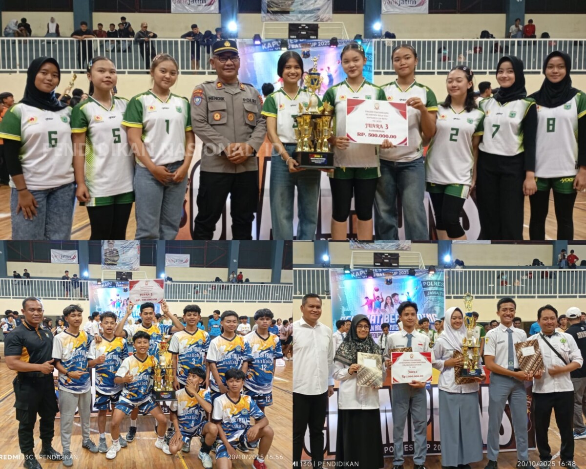 Ketika para pejabat Polres Batu bersama para juara