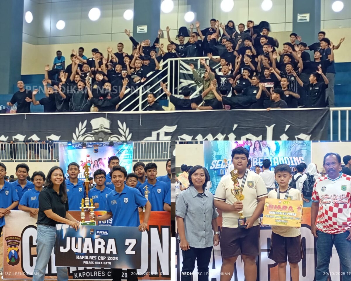 Tampak semangat suporternya, Ketua PSSI dan para guru bersama para juara