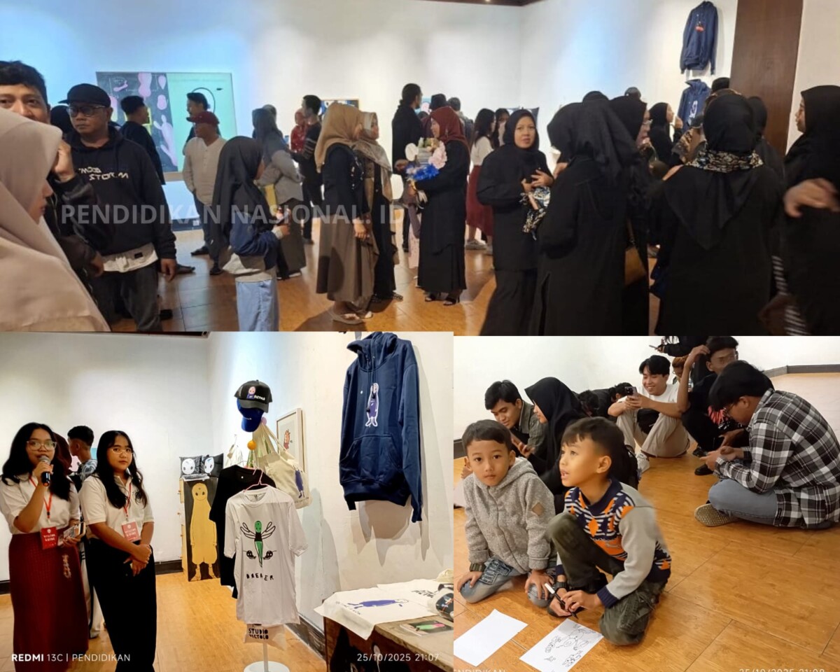 Antusias pengunjung memadati pameran serta menggambar Pictolo