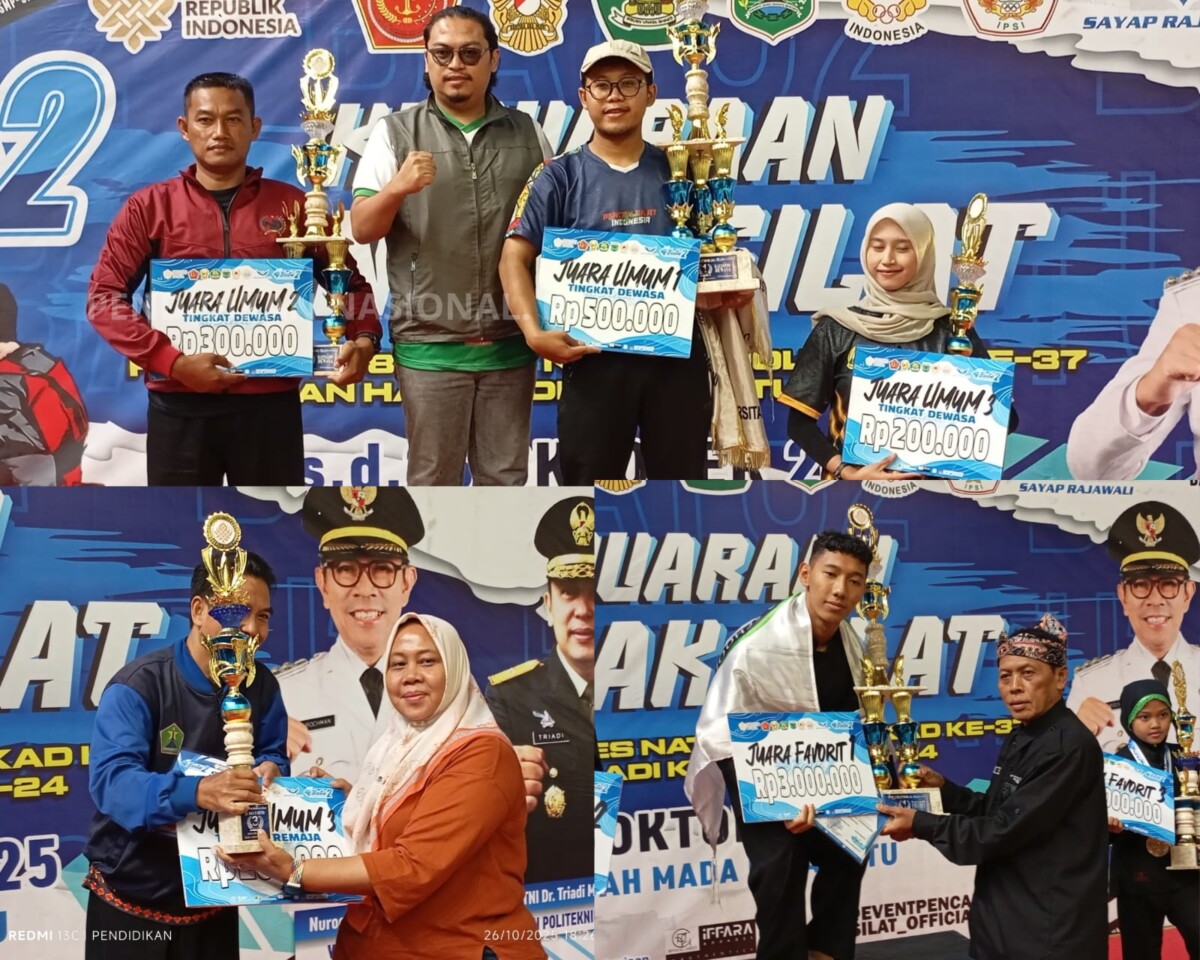 Prosesi penyerahan Piala oleh Panitia dan pengurus