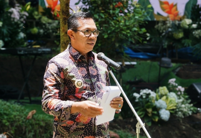 Wali Kota Batu ketika memberikan pidatonya dalam kegiatan