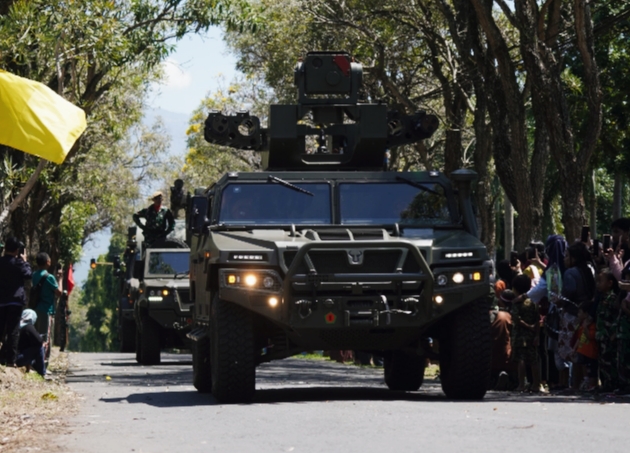 Salah satu Alutsista TNI tampil dengan gagahnya diacara Festival Cabepuya