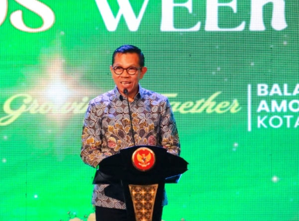 Wali Kota Batu, ketika memberikan sambutanya