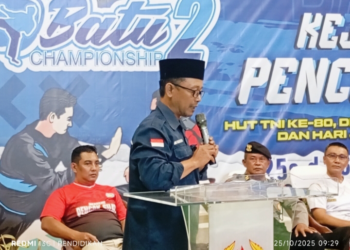 Pemaparan ketua Panitia kejuaraan pencak silat championship 2 Batu