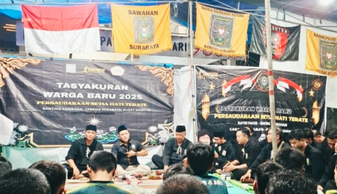 Sambut Warga Baru, PSHT Ranting Sawahan Surabaya Gelar Tasyakuran Khidmat