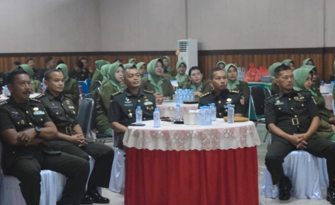 Upacara HUT ke-79 Bengpus Arhanud di Aula Kesatuan Kota Batu yang dihadiri sejumlah perwira TNI AD.