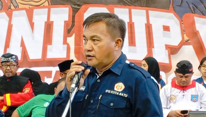 Ketua panitia ketika menyampaikan laporanya