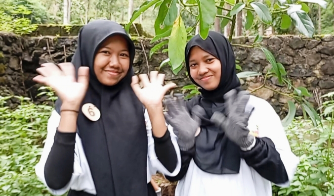 Salah satu peserta dari salah satu sekolahan di Kota Batu
