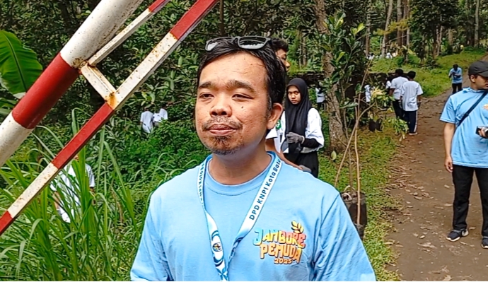 Ketua Panitia Jambore  pemuda ketika berada di lokasi