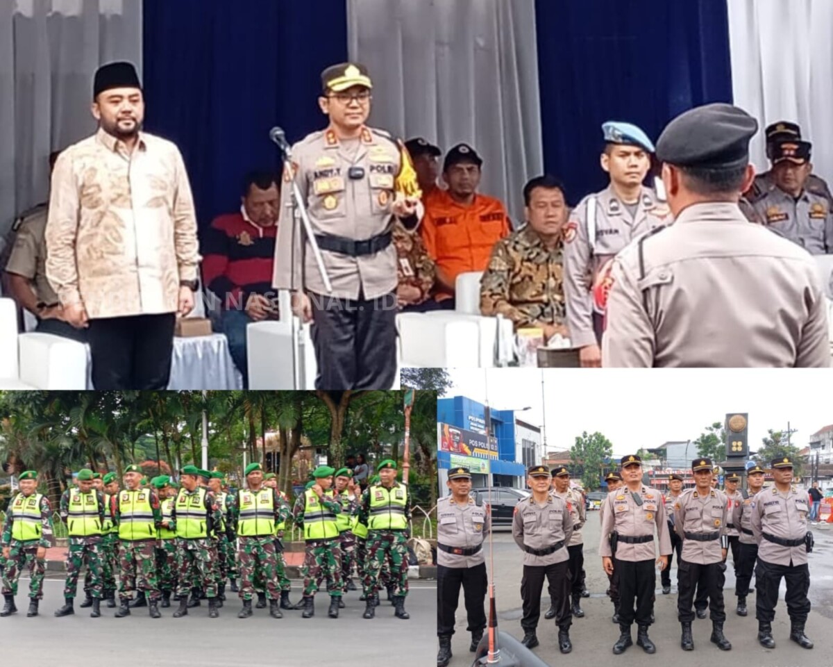 Wakil Wali Kota Batu, Kapolres Batu, ketika kegiatan upacara gelar pasukan Operasi Lilin 2025