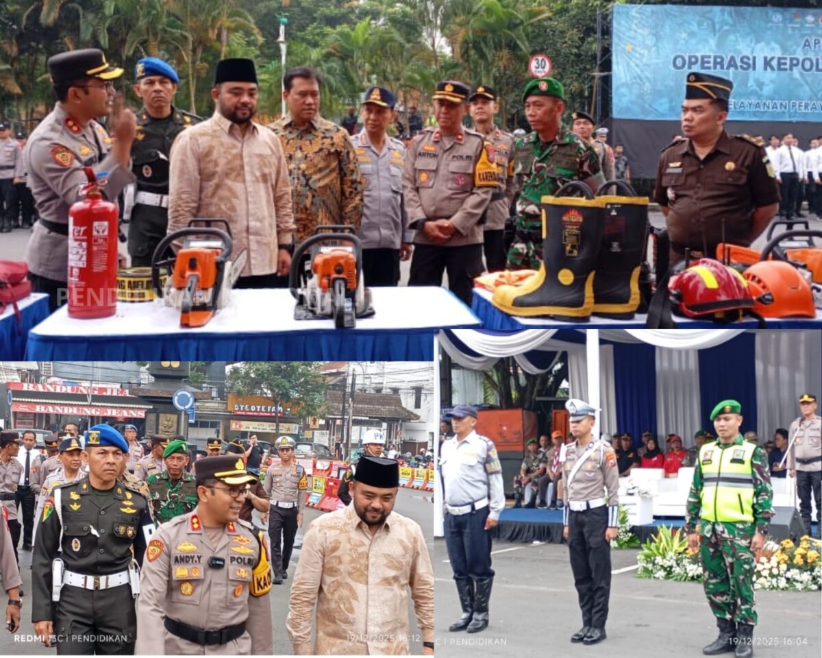 Apel Gelar Pasukan Operasi Lilin 2025 Polri di Kota Batu, dihadiri Wakil Wali Kota dan Forkopimda.