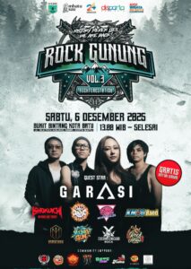 Guncang Batu! Rock Gunung Vol.3 Hadirkan Garasi dan Aksi Konservasi Alam