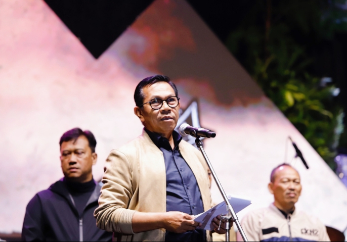 Wali Kota Batu, Nurochman ketika memberikan sambutanya