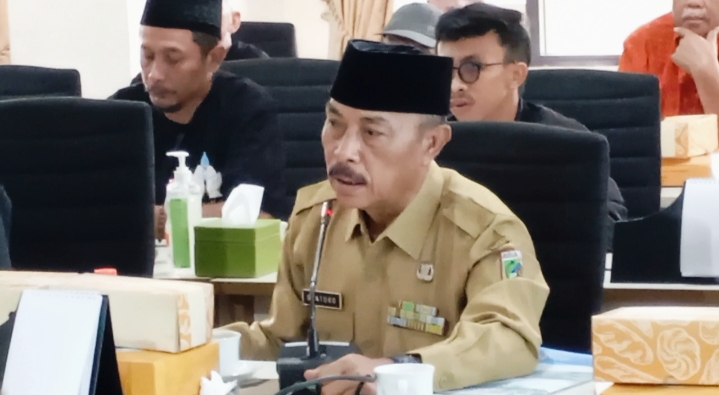 Kepala Desa Giripurno, Suntoro ketika memberikan ungkapanya