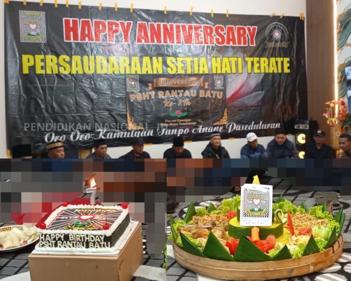 Kue Anniversary dan Tumpeng sebagai sarana wujud syukur kepada Tuhan Yang Maha Esa. 