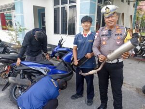 Razia Knalpot Brong Digencarkan Polres Natuna Sambut Ramadan