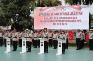 Sertijab Polres Batu Kapolres Tekankan Profesionalisme dan Layanan Prima kepada Masyarakat