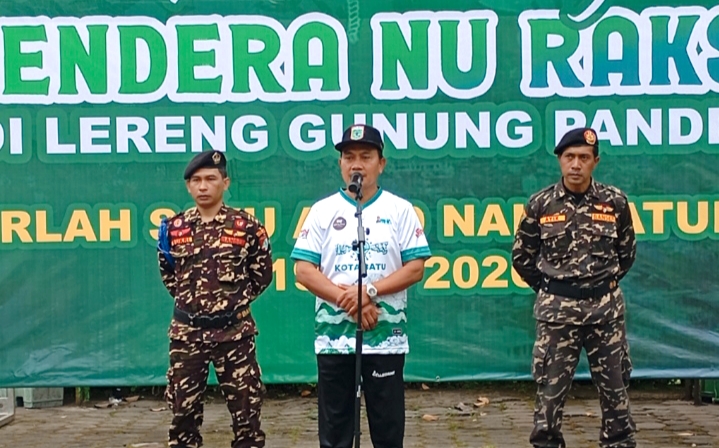 Ketua PCNU Kota Batu, ketika memberikan sambutanya