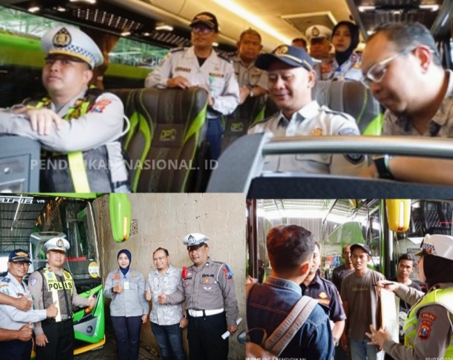 Petugas ketika melakukan pengecekan kelayakan dan surat surat kelengkapanya
