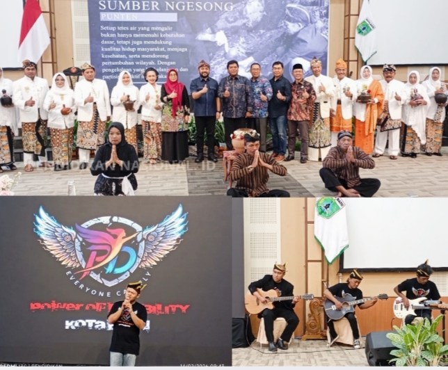Wakil Wali Kota Batu, anggota DPRD Batu, Ketua TP PKK Kota Batu bersama Camat Bumiaji dan seluruh kepala desa