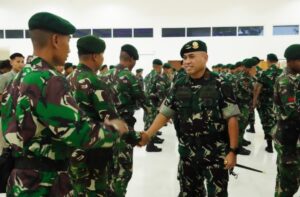 120 Prajurit Pulang Misi Aceh, Yonzipur 10 Kostrad Disambut Mayjen TNI Primadi