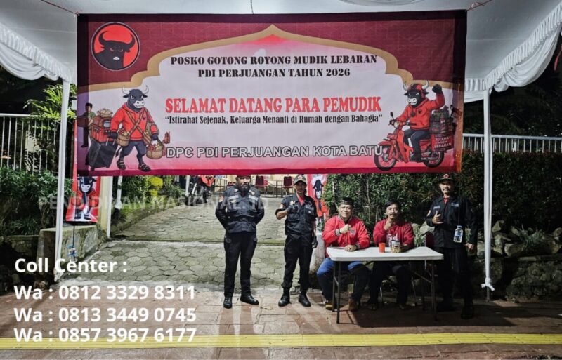 Layanan Posko Mudik PDI Perjuangan Batu 24 Jam. Wisatawan Bandung Ngaku Terbantu Fasilitasnya