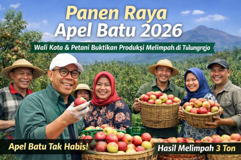 Panen Raya Apel Batu 2026 Wali Kota dan Petani Buktikan Produksi Masih Melimpah