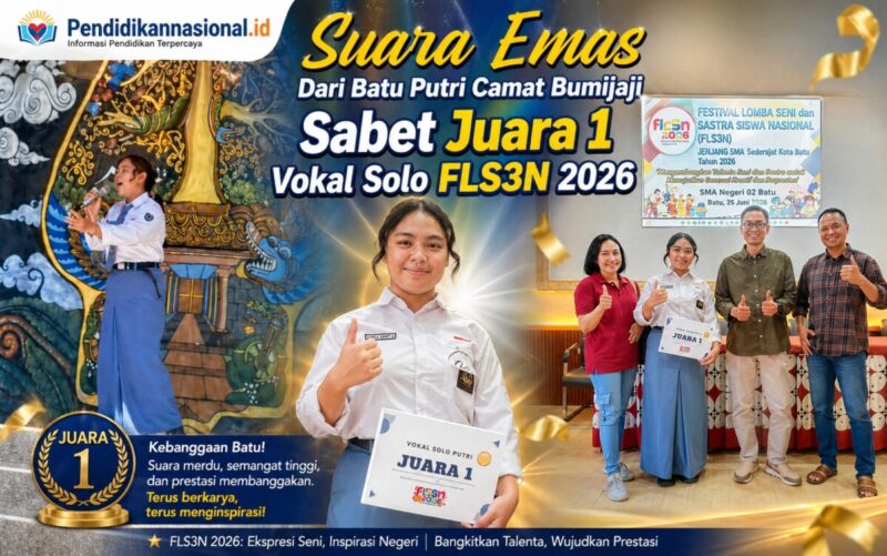 Suara Emas dari Batu Putri Camat Bumiaji Sabet Juara 1 Vokal Solo FLS3N 2026