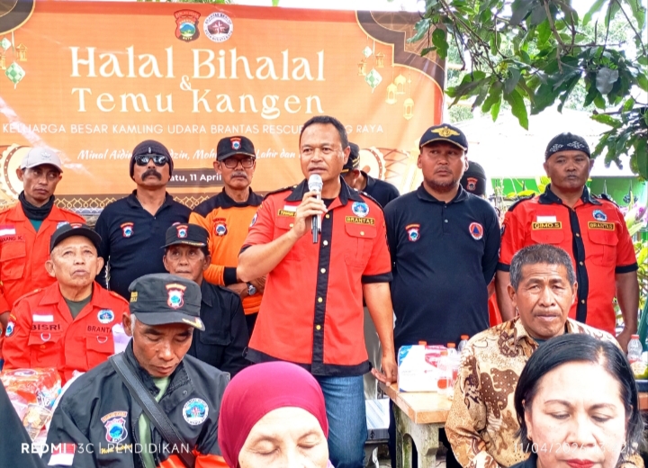 Thomas Mandi, S.Sos ketika memberikan sambutan dan pencerahan kedepanya Brantas.